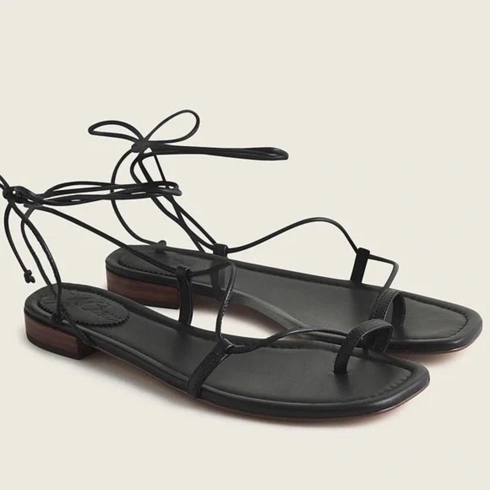 J. Crew Black Strappy Sandals
